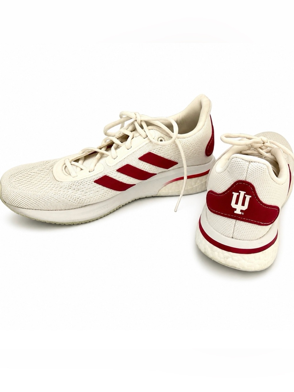 Adidas Supernova IU Indiana Hoosiers Men’s 10 White Red Running Shoes H01293 EUC